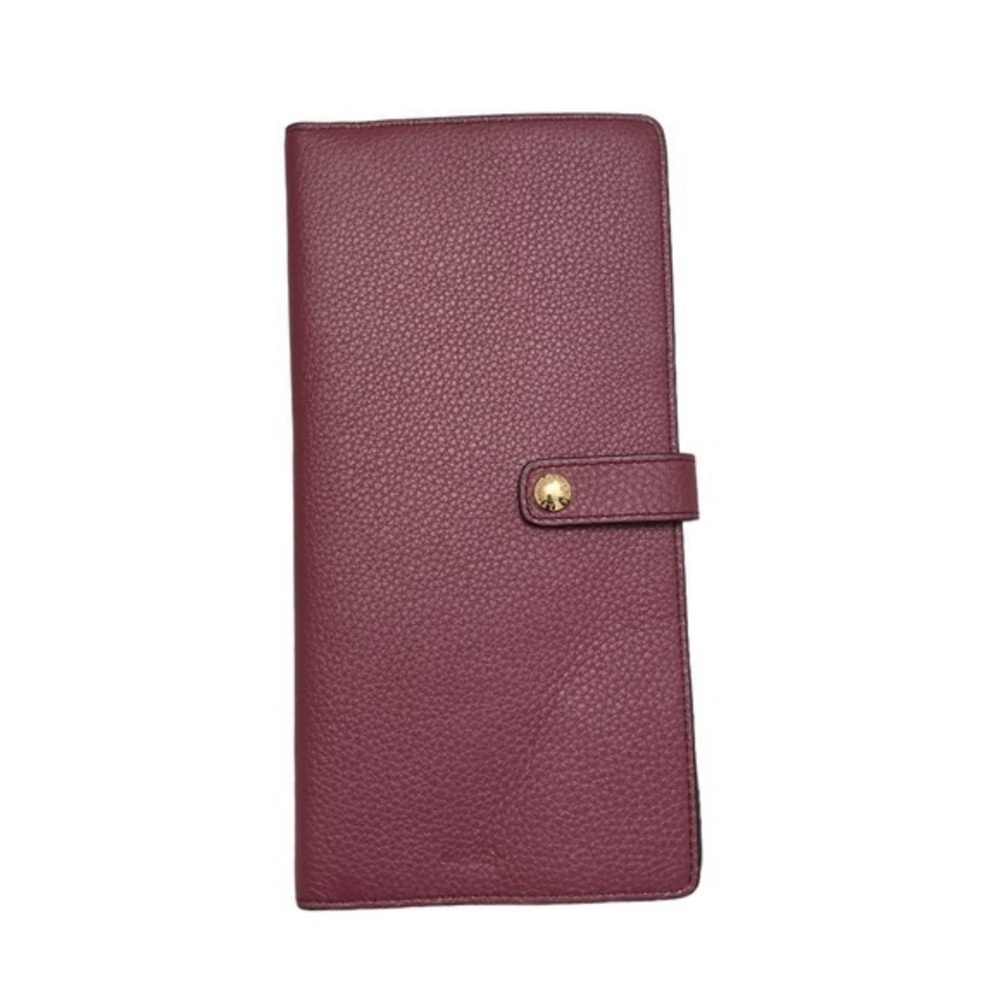 Vera Bradley burgandy leather travel wallet organizer